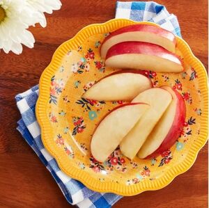 The PIONEER WOMAN Vintage Ditsy Melamine Appetizer Plate - yellow